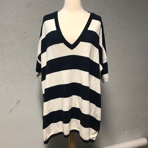 Boutique Navy and Cream Tunic